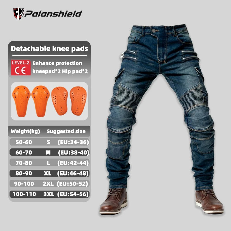 Motocross Riding Jeans with CE Armor Pads – Men & Women
