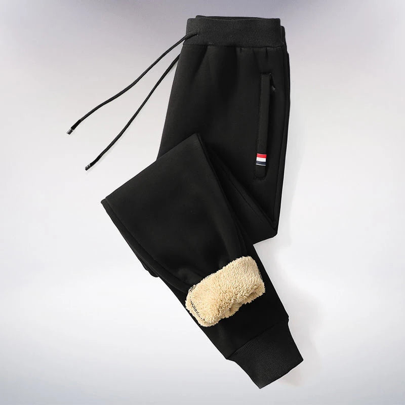Men's Fleece-Lined Winter Sweatpants – Warm Lambswool Joggers