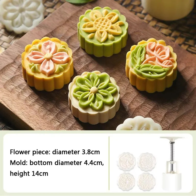 Mooncake Mold Hand Press – DIY Pastry & Mung Bean Cake Stamp