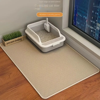 Cat Litter Mat – Double Layer Waterproof Non-Slip Sand Trapping Mat