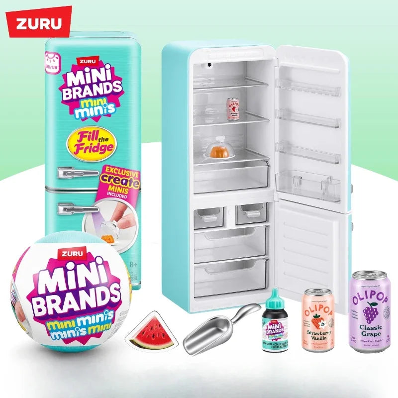 ZURU Mini Brands Mini Fridge Mystery Blind Box – Collectible Miniatures