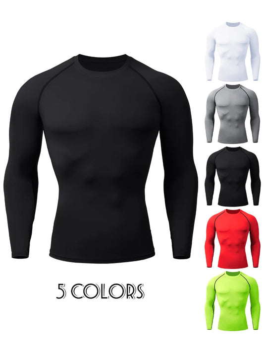 Men's Compression Shirt – Quick Dry Rashguard for Gym & Sports