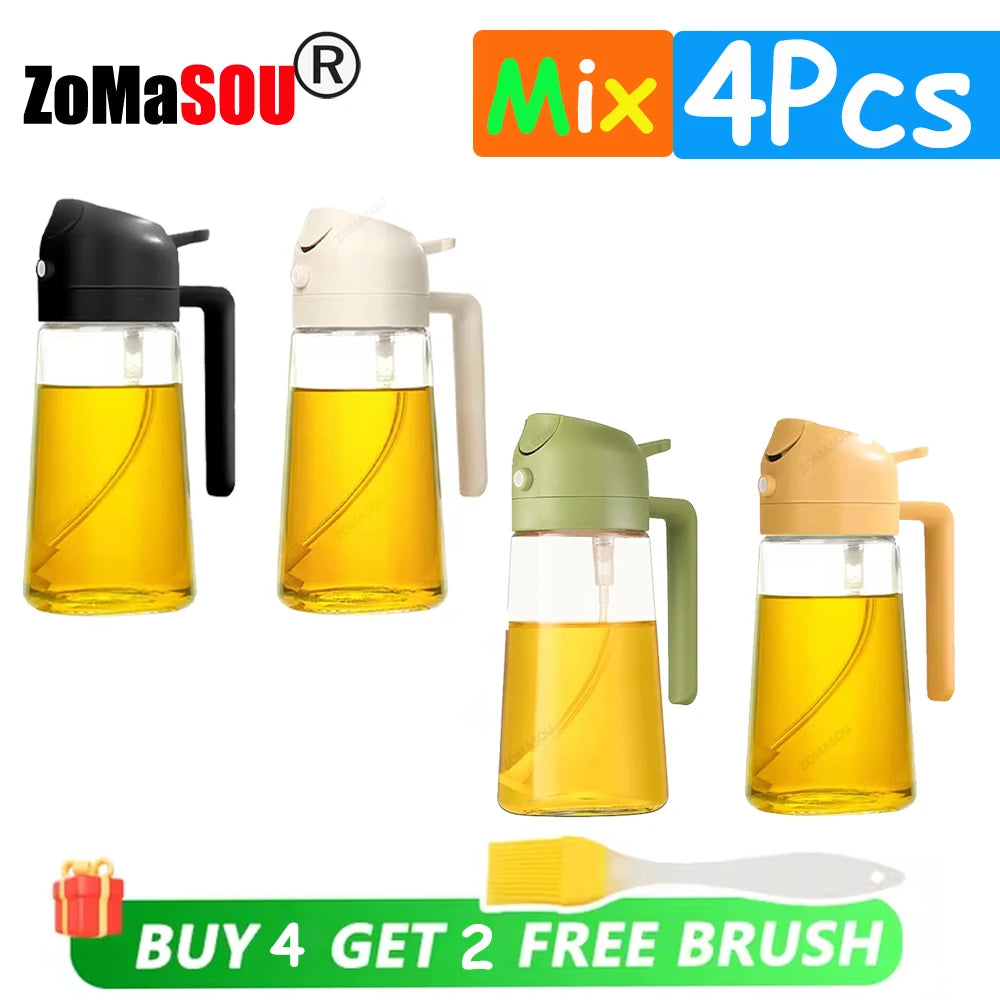 2-in-1 Oil Spray Bottle & Pourer – Kitchen Dispenser