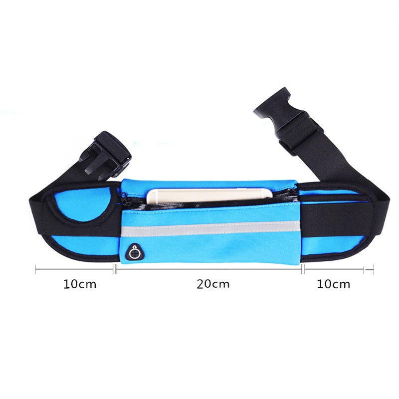 Running Waist Bag – Waterproof Sports Belt with Water Bottle Holder