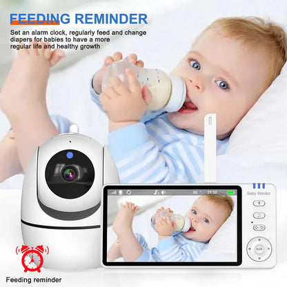5-Inch PTZ Video Baby Monitor with Zoom & Night Vision