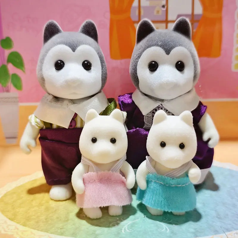 Animal Family Dollhouse Figures – Simulation Forest Animal Toy Set