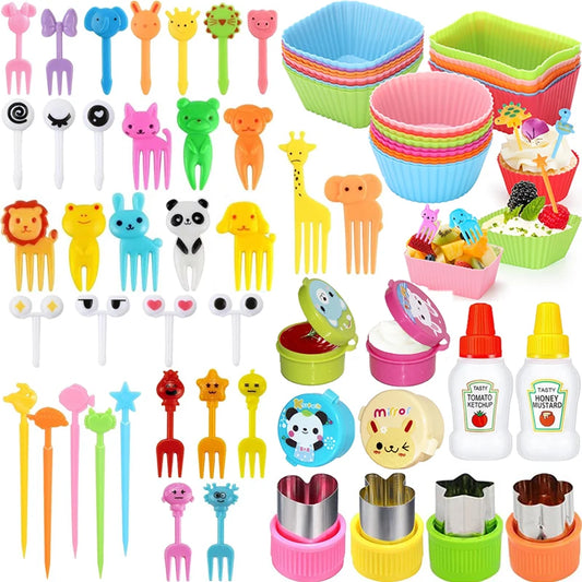 Kids Bento Food Picks Set – Cute Animal Forks & Lunch Accessories