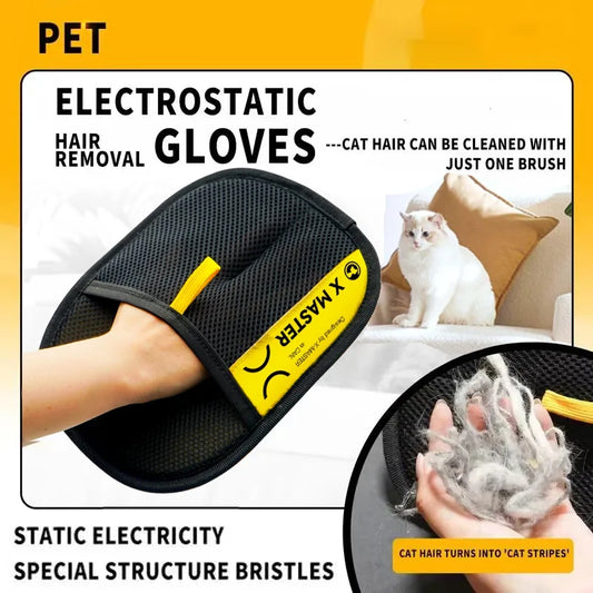 Pet Hair Remover Glove – Reusable Electrostatic Grooming Mitt