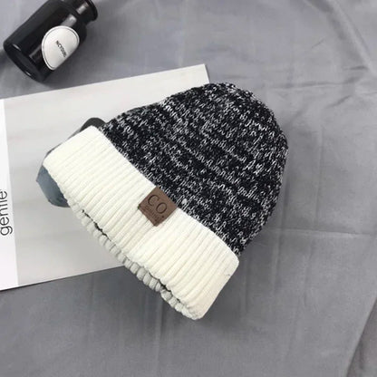 Fleece-Lined Knit Beanie Hat – Unisex Brimless Winter Cap