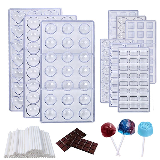 Chocolate Lollipop Mold with Paper Sticks – DIY Candy Baking Mold