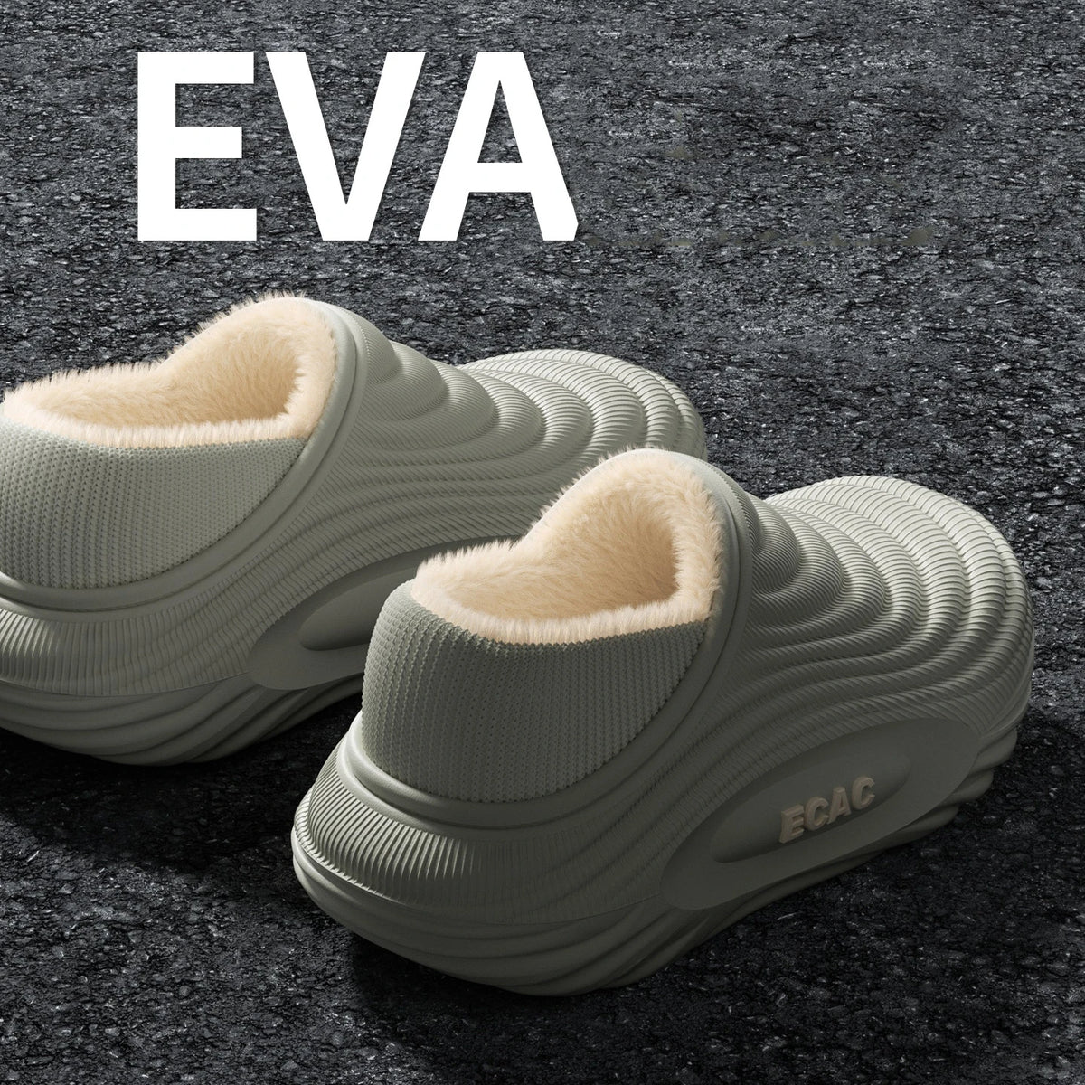 Waterproof Closed-Toe Slippers – Fleece-Lined, Non-Slip