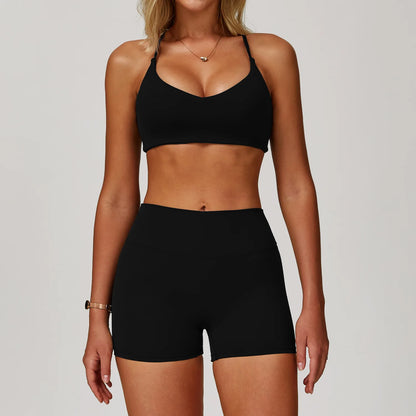Women's Yoga Set 2-3 Piece Workout Tracksuit with Sports Bra