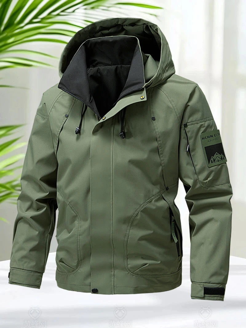 Waterproof Hooded Jacket for Men – Lightweight Outdoor Windbreaker