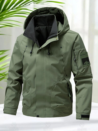 Waterproof Hooded Jacket for Men – Lightweight Outdoor Windbreaker