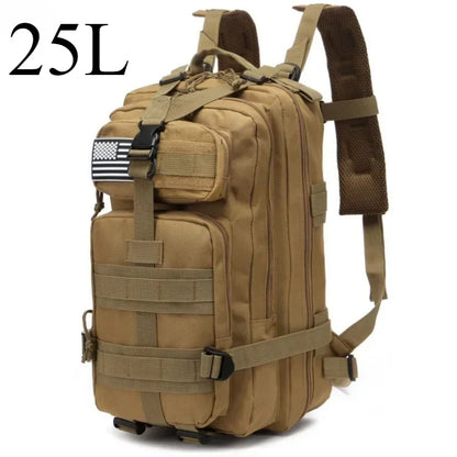 Tactical MOLLE Backpack 25L/50L for Hiking, Camping & Hunting