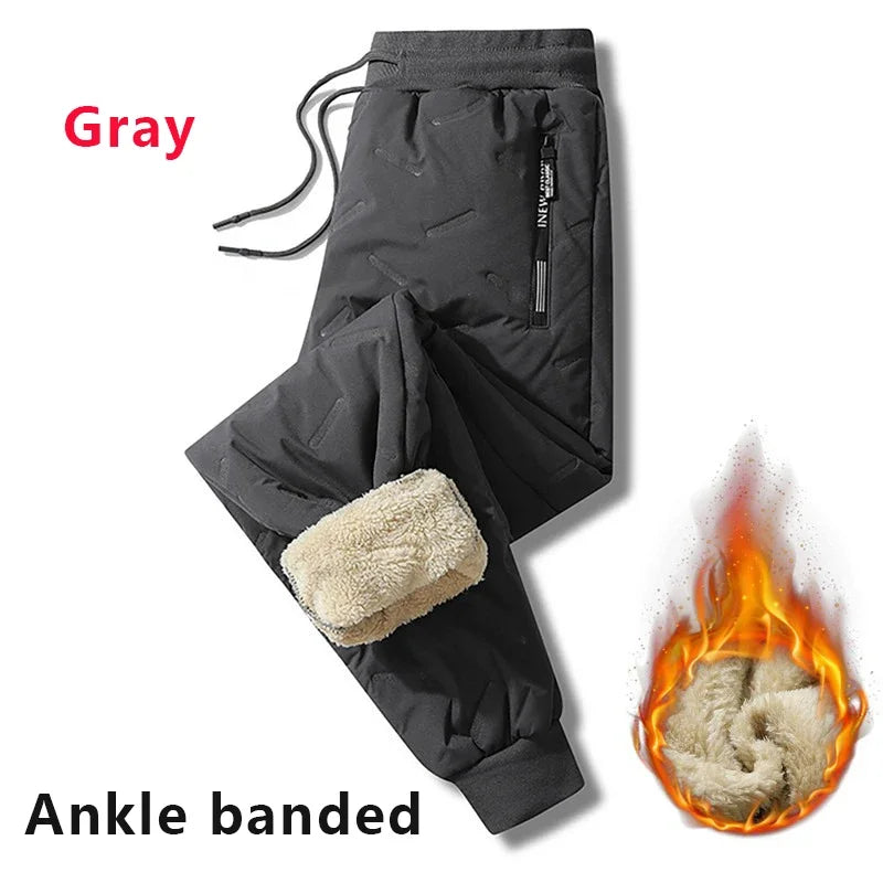 Fleece-Lined Thermal Sweatpants for Men – Waterproof Winter Joggers