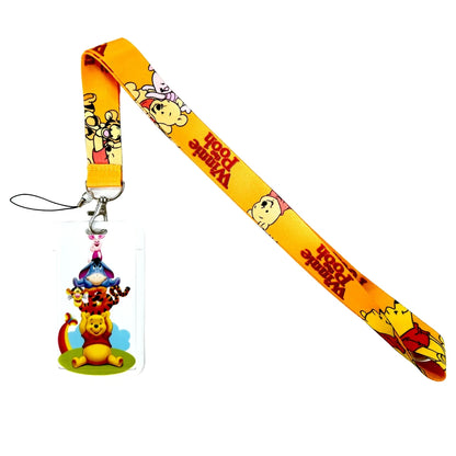 Anime Cartoon Lanyard with ID Card Holder & Keychain Strap