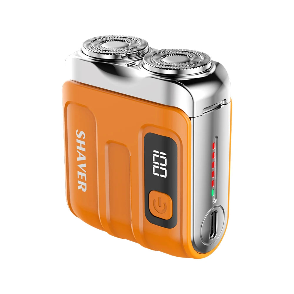 Mini Electric Shaver with Digital Display – USB-C Rechargeable, Wet & Dry