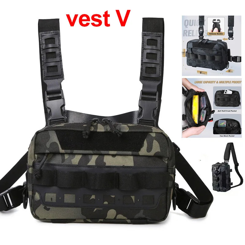 Tactical Chest Rig Bag – Outdoor Vest Pouch for Hiking & Camping