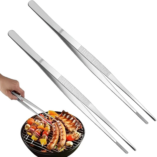 Stainless Steel Kitchen Tongs – BBQ & Cooking Tweezers