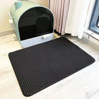 Cat Litter Mat – Double Layer Honeycomb Waterproof Trapping Pad