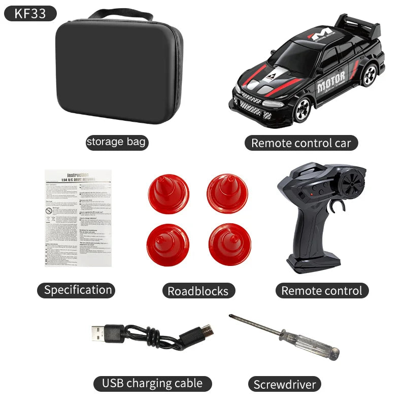 1:64 Drift RC Car – KF20/KF33 Remote Control Racing Toy