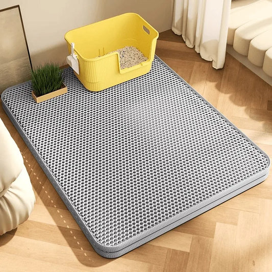 Cat Litter Mat – Double Layer Waterproof Non-Slip Washable Floor Protector