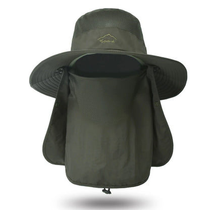 Outdoor Sun Hat with Neck Flap – Wide Brim Fishing Hat