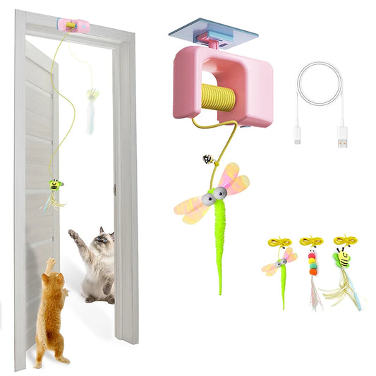 Interactive Hanging Cat Toy – Retractable String, Rechargeable