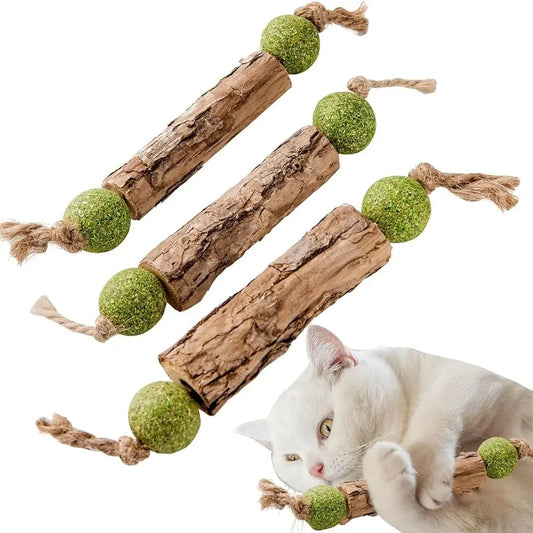 Catnip Matatabi Chew Sticks for Cats – Teeth Cleaning (3-Pack)