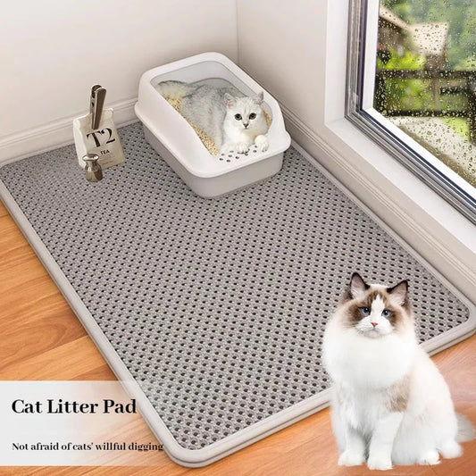 Cat Litter Mat – Double Layer EVA Anti-Slip Litter Trapping Pad
