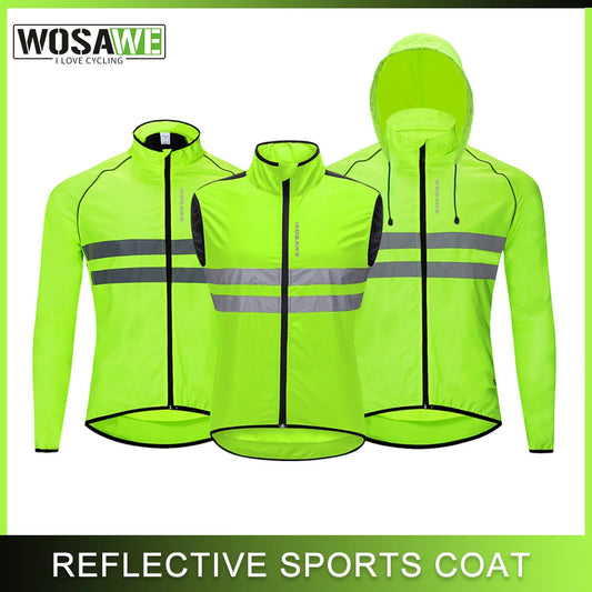 Cycling Windbreaker Vest Men Packable Windproof Reflective Jacket