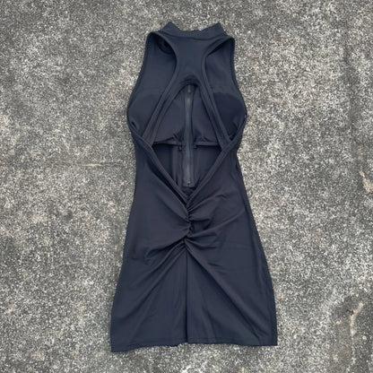 Women's Yoga Jumpsuit Set - Scrunch Back Zipper Gym Sportswear