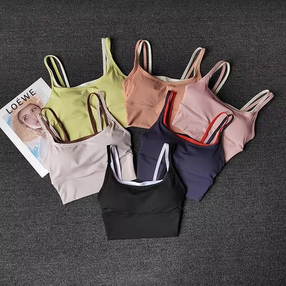 Women's Push-Up Sports Bra – Breathable Shockproof Gym Crop Top