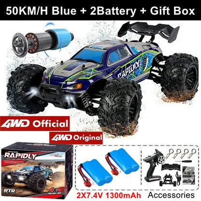 4WD RC Car 1/16 Scale – 50/80KM/H High Speed Off-Road Remote Control Truck