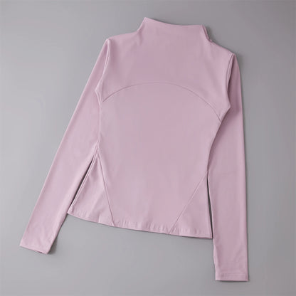 Women's Zip-Up Sports Jacket – Slim Fit Windbreaker with Thumb Holes