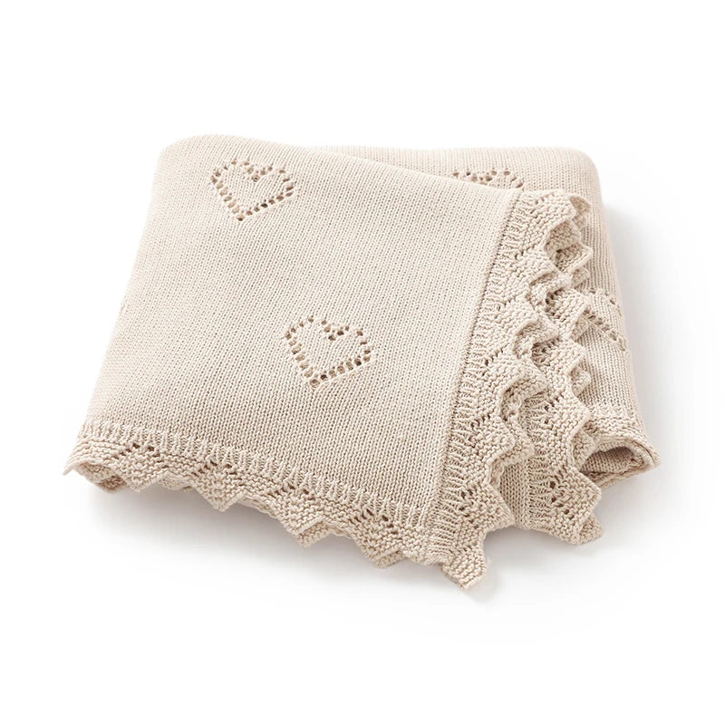 Baby Knit Blanket – Ultra-Soft Cotton Newborn Wrap 90x70cm