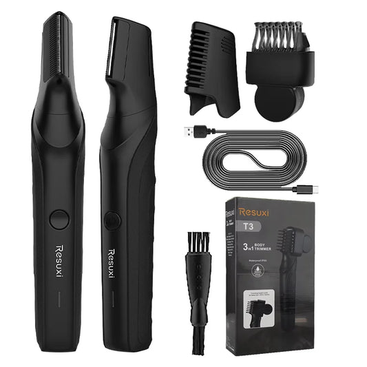 Resuxi T3 3-in-1 Electric Body Hair Trimmer for Men – IPX5 Waterproof