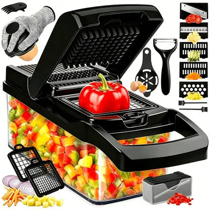 16-in-1 Vegetable Chopper – Multi-Functional Food Slicer Dicer