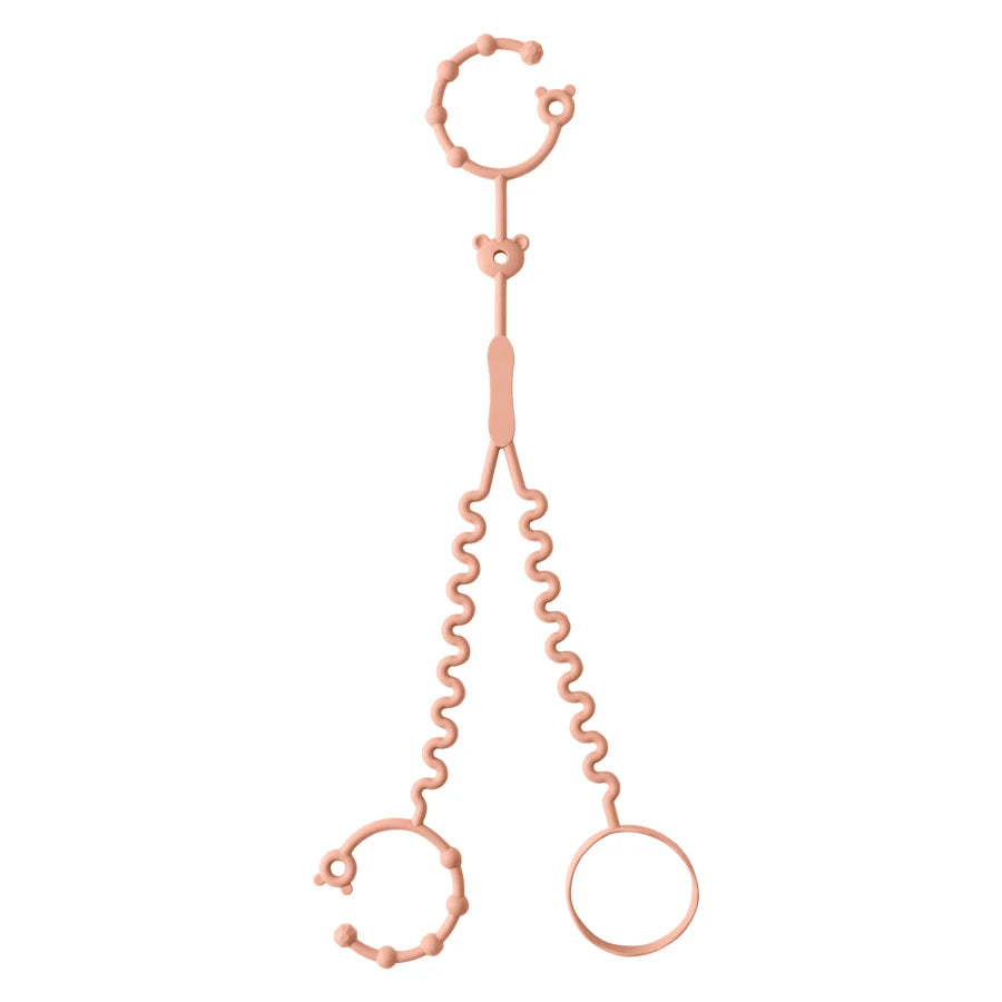 Baby Pacifier Clip Chain Silicone Teether with 2 Adjustable Clips