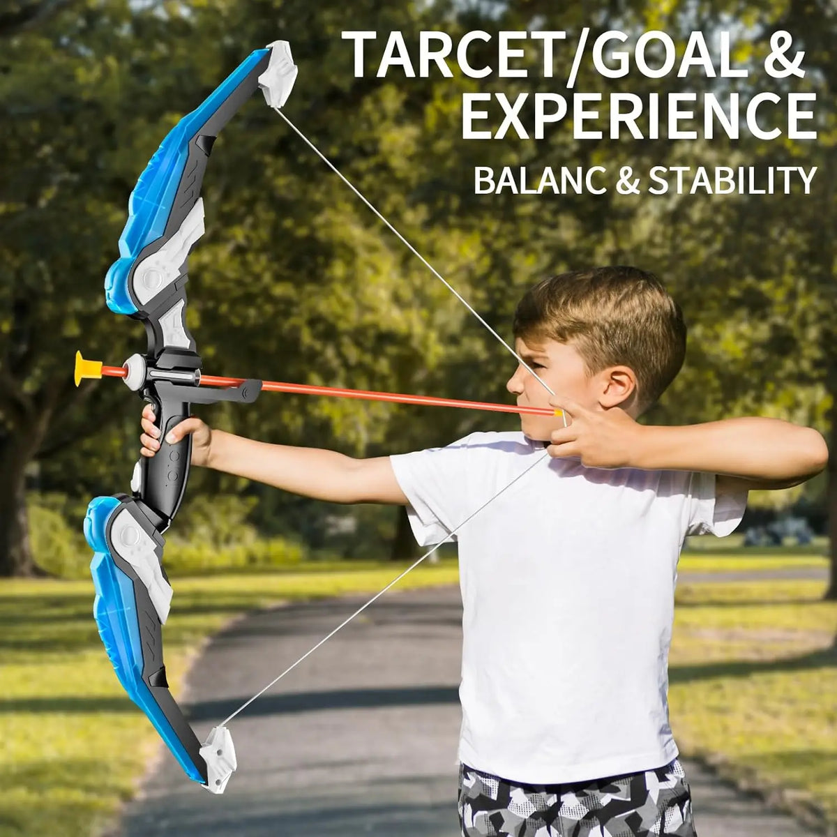 LED Light-Up Kids Bow and Arrow Archery Toy Set