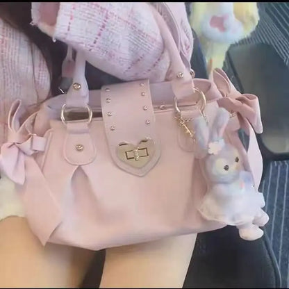 Bow Handbag for Women – Cute Harajuku Style Crossbody Purse