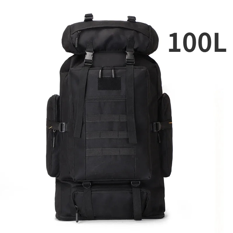 Large Tactical Mountaineering Backpack 80L/100L MOLLE Hiking Bag