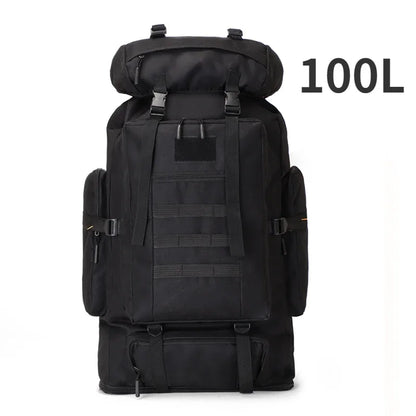 Large Tactical Mountaineering Backpack 80L/100L MOLLE Hiking Bag