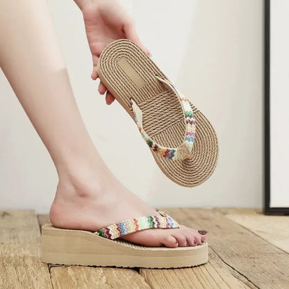 Platform Wedge Flip Flops – Women's Summer Beach Sandals