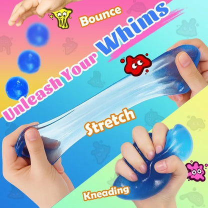 Crystal Slime Stress Relief Fidget Toy – Fluffy Putty for Kids