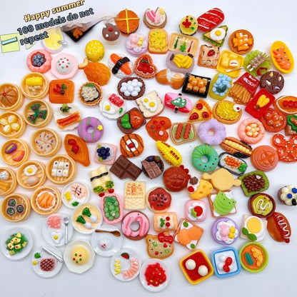 Mini Resin Food Charms Blind Bag – Random Assorted Flatbacks for DIY Crafts