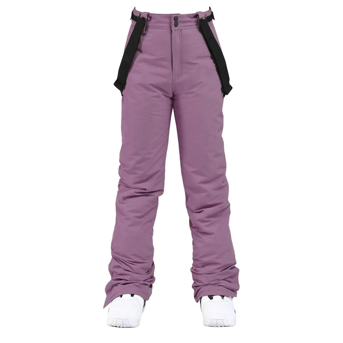 Waterproof Ski Pants with Suspenders – Windproof Snow Trousers