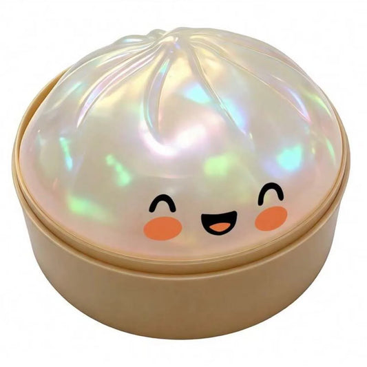 Kawaii Dumpling Squeeze Fidget Toy – Glitter Squishy Stress Ball