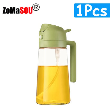 2-in-1 Oil Spray Bottle & Pourer – Kitchen Dispenser